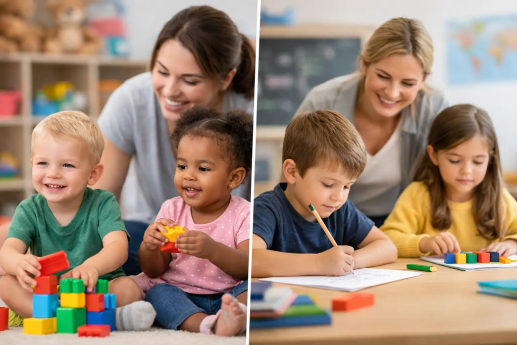 Daycare Versus Preschool Differences Explained